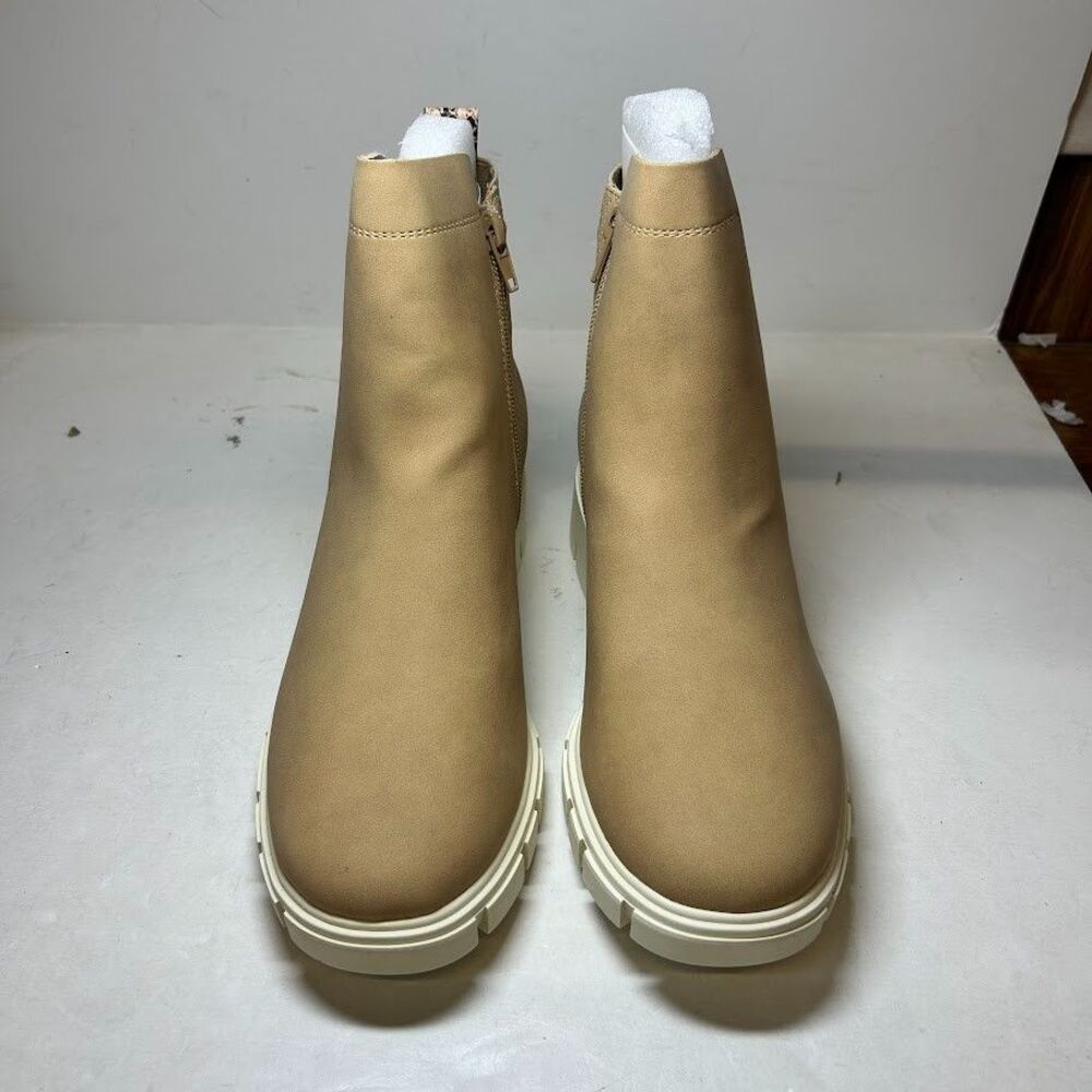 Journee Collection Womens 8 M Tan Jeeva Zip Up Ankle Booties NIB MH4 - Picture 5 of 5